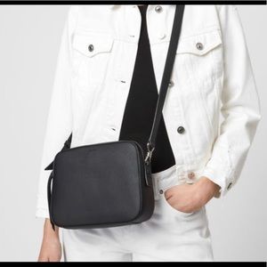 ALL SAINTS: CAPTAIN LEA LEATHER SQUARE CROSSBODY